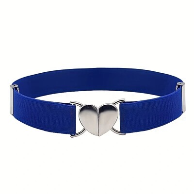 Love cataramă centură subțire pentru femei fustă decorativă cu sigiliu în talie curea îngustă elastică cravată versatilă în talie stoc negru