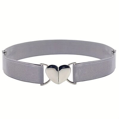 Love cataramă centură subțire pentru femei fustă decorativă cu sigiliu în talie curea îngustă elastică cravată versatilă în talie stoc negru