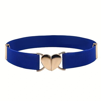 Love cataramă centură subțire pentru femei fustă decorativă cu sigiliu în talie curea îngustă elastică cravată versatilă în talie stoc negru