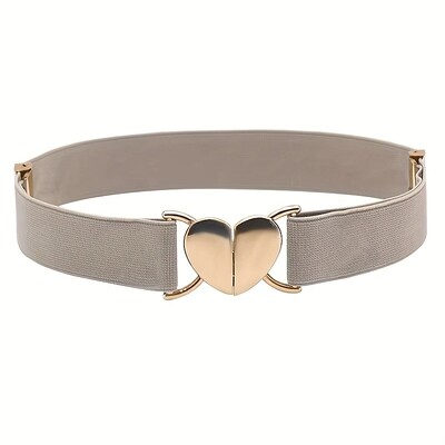 Love cataramă centură subțire pentru femei fustă decorativă cu sigiliu în talie curea îngustă elastică cravată versatilă în talie stoc negru