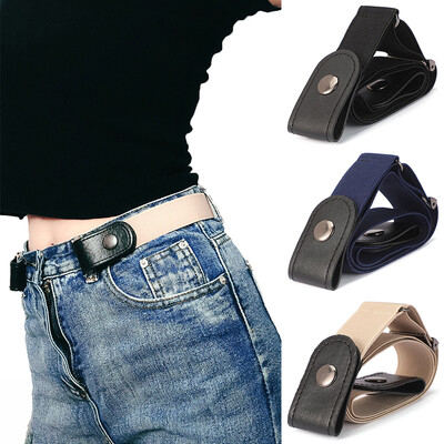 Rastezljivi elastični remen bez kopče za žene/muškarce, remen bez kopči za jeans hlače, haljine, besprijekoran remen oko struka