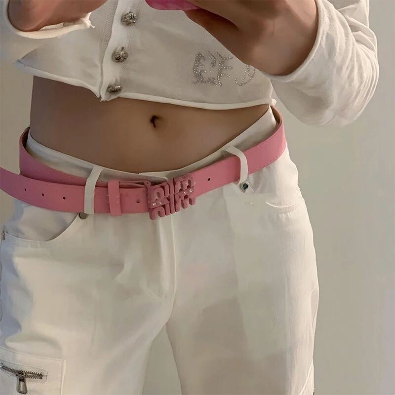 Női Vintage öv Y2K övdísz női betűs csat derékpánt Női farmer nadrág ruha derékpánt