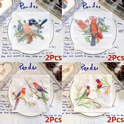 20/8 ks Mix Bag obrúsky papierové motýle kvetinové vtáky decoupage obrúsky papierové vreckovky na vianočné svadobné dekorácie párty stolové potreby