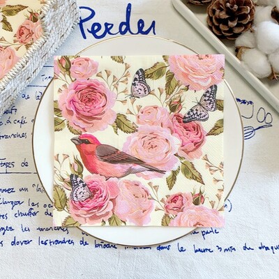 20/8 ks Mix Bag obrúsky papierové motýle kvetinové vtáky decoupage obrúsky papierové vreckovky na vianočné svadobné dekorácie párty stolové potreby