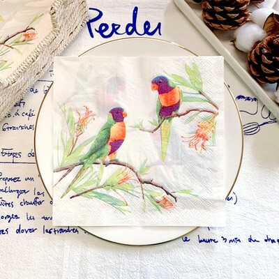 20/8 ks Mix Bag obrúsky papierové motýle kvetinové vtáky decoupage obrúsky papierové vreckovky na vianočné svadobné dekorácie párty stolové potreby