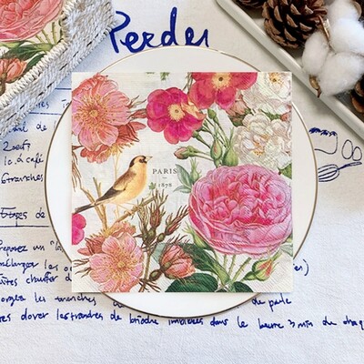 20/8 ks Mix Bag obrúsky papierové motýle kvetinové vtáky decoupage obrúsky papierové vreckovky na vianočné svadobné dekorácie párty stolové potreby