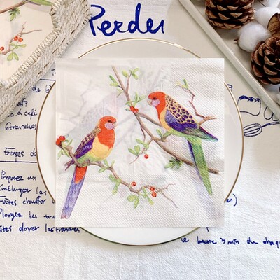 20/8 ks Mix Bag obrúsky papierové motýle kvetinové vtáky decoupage obrúsky papierové vreckovky na vianočné svadobné dekorácie párty stolové potreby
