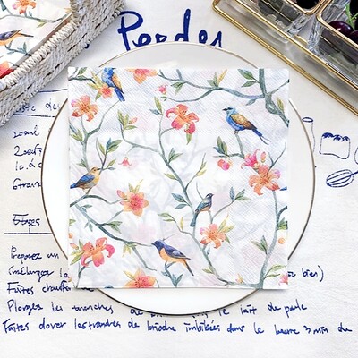 20/8 ks Mix Bag obrúsky papierové motýle kvetinové vtáky decoupage obrúsky papierové vreckovky na vianočné svadobné dekorácie párty stolové potreby