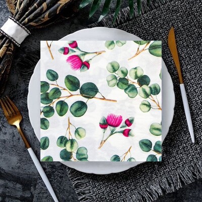20 ks/8 ks kvetinové motýle decoupage papierové obrúsky kvetinové obrúsky papierové obrúsky na svadobnú vianočnú párty dekoráciu horúci výpredaj