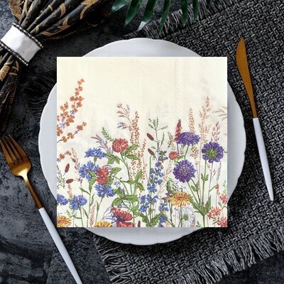 20 ks/8 ks kvetinové motýle decoupage papierové obrúsky kvetinové obrúsky papierové obrúsky na svadobnú vianočnú párty dekoráciu horúci výpredaj
