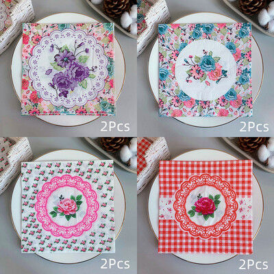 20 ks/8 ks kvetinové motýle decoupage papierové obrúsky kvetinové obrúsky papierové obrúsky na svadobnú vianočnú párty dekoráciu horúci výpredaj