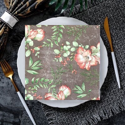 20 ks/8 ks kvetinové motýle decoupage papierové obrúsky kvetinové obrúsky papierové obrúsky na svadobnú vianočnú párty dekoráciu horúci výpredaj