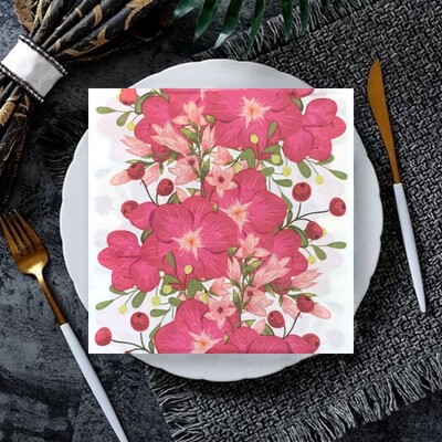 20 ks/8 ks kvetinové motýle decoupage papierové obrúsky kvetinové obrúsky papierové obrúsky na svadobnú vianočnú párty dekoráciu horúci výpredaj