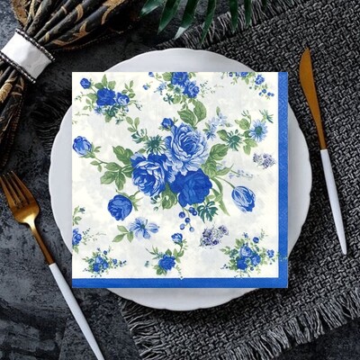 20 ks/8 ks kvetinové motýle decoupage papierové obrúsky kvetinové obrúsky papierové obrúsky na svadobnú vianočnú párty dekoráciu horúci výpredaj