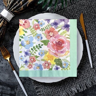 20 ks/8 ks kvetinové motýle decoupage papierové obrúsky kvetinové obrúsky papierové obrúsky na svadobnú vianočnú párty dekoráciu horúci výpredaj