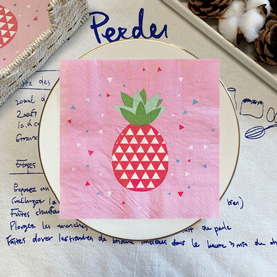 20db/csomag citromos asztali papírzsebkendők nyári gyümölcsök narancssárga decoupage szalvétapapír esküvői dekorációhoz partikellékek nagykereskedelme