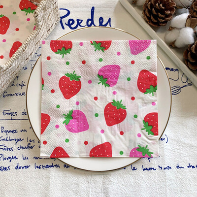 20db/csomag citromos asztali papírzsebkendők nyári gyümölcsök narancssárga decoupage szalvétapapír esküvői dekorációhoz partikellékek nagykereskedelme