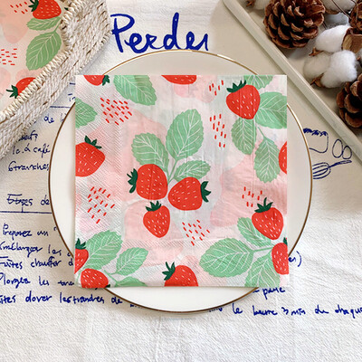 20db/csomag citromos asztali papírzsebkendők nyári gyümölcsök narancssárga decoupage szalvétapapír esküvői dekorációhoz partikellékek nagykereskedelme