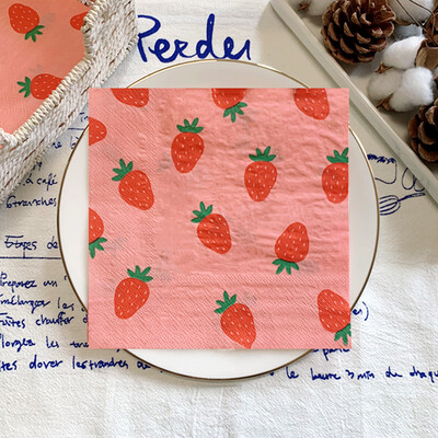 20db/csomag citromos asztali papírzsebkendők nyári gyümölcsök narancssárga decoupage szalvétapapír esküvői dekorációhoz partikellékek nagykereskedelme