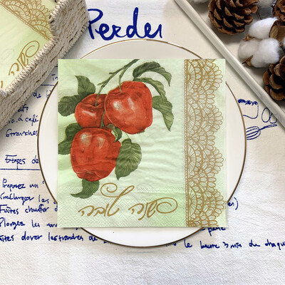 20db/csomag citromos asztali papírzsebkendők nyári gyümölcsök narancssárga decoupage szalvétapapír esküvői dekorációhoz partikellékek nagykereskedelme