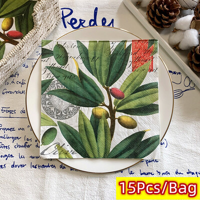 20db/csomag citromos asztali papírzsebkendők nyári gyümölcsök narancssárga decoupage szalvétapapír esküvői dekorációhoz partikellékek nagykereskedelme