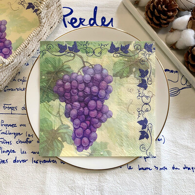 20db/csomag citromos asztali papírzsebkendők nyári gyümölcsök narancssárga decoupage szalvétapapír esküvői dekorációhoz partikellékek nagykereskedelme