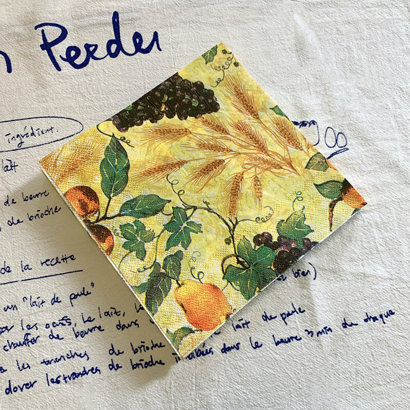 20db/csomag citromos asztali papírzsebkendők nyári gyümölcsök narancssárga decoupage szalvétapapír esküvői dekorációhoz partikellékek nagykereskedelme