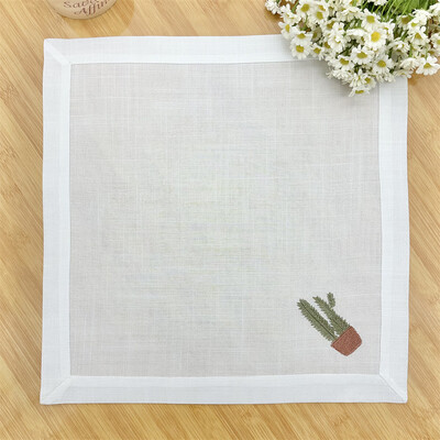 Șervețel de masă cu broderie 40 cm pătrat Design Morden Șervețele Prosop de cină pentru petrecere acasă Sărbători de nuntă