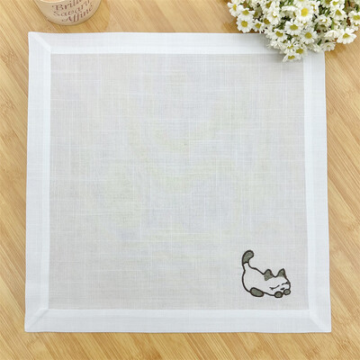 Șervețel de masă cu broderie 40 cm pătrat Design Morden Șervețele Prosop de cină pentru petrecere acasă Sărbători de nuntă