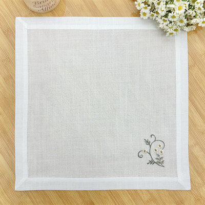 Șervețel de masă cu broderie 40 cm pătrat Design Morden Șervețele Prosop de cină pentru petrecere acasă Sărbători de nuntă