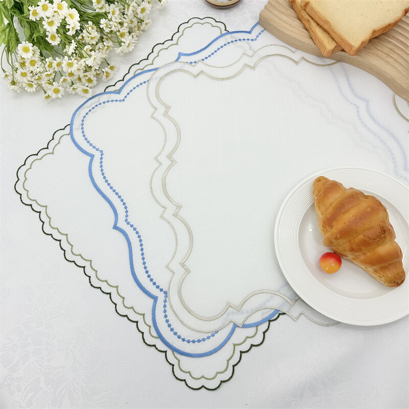 Șervețel de masă cu broderie 40 cm pătrat Design Morden Șervețele Prosop de cină pentru petrecere acasă Sărbători de nuntă