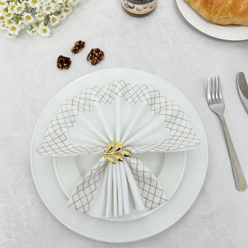 Șervețel de masă cu broderie 40 cm pătrat Design Morden Șervețele Prosop de cină pentru petrecere acasă Sărbători de nuntă