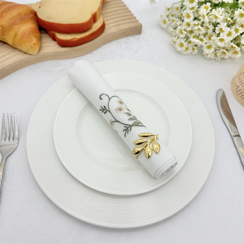 Șervețel de masă cu broderie 40 cm pătrat Design Morden Șervețele Prosop de cină pentru petrecere acasă Sărbători de nuntă