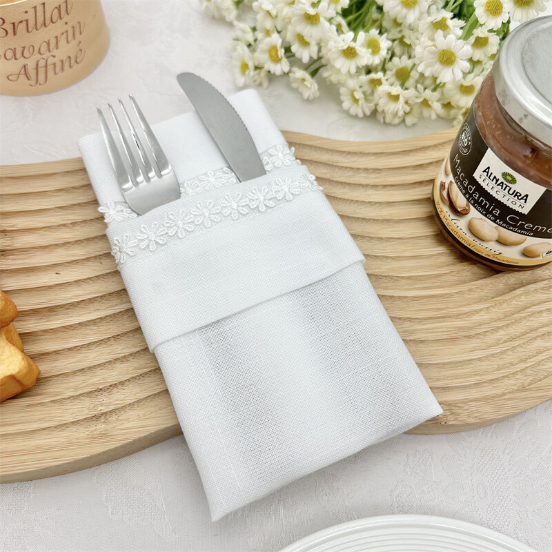 Șervețel de masă cu broderie 40 cm pătrat Design Morden Șervețele Prosop de cină pentru petrecere acasă Sărbători de nuntă