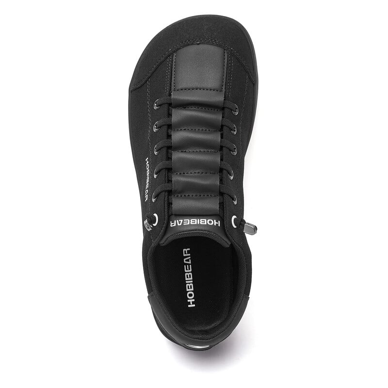HOBIBEAR Široká špička Barefoot topánky pre unisex minimalistické tenisky z umelej kože Ľahké nastaviteľné nazúvacie turistické topánky