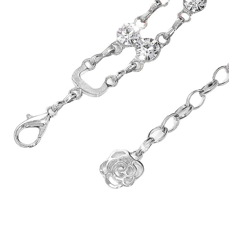 Cureaua cu lanț metalic creativ, modă, versatil, din aliaj, cu strasuri, pentru talie, pentru doamnă, cu straturi duble de lux, lanț pentru corp cu diamante de cristal