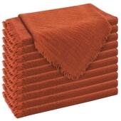 10 ks 32x32cm svadobné gázové bavlnené obrúsky opakovane použiteľné zelené trim utierky rustikálne retro obrúsky na ozdobu párty stola