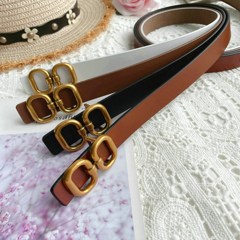 Új divatmárka kiváló minőségű női PU bőr öv fém csatos ruha farmer pulóver állítható öv