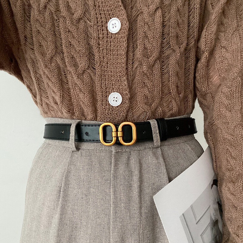 Új divatmárka kiváló minőségű női PU bőr öv fém csatos ruha farmer pulóver állítható öv