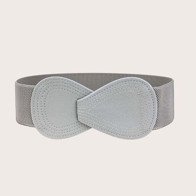 Nové dámske horúce predajné módne jednoduché mašľové PU kožené materiály s elastickým pásom, trendy všestranné sveterové sako, šaty