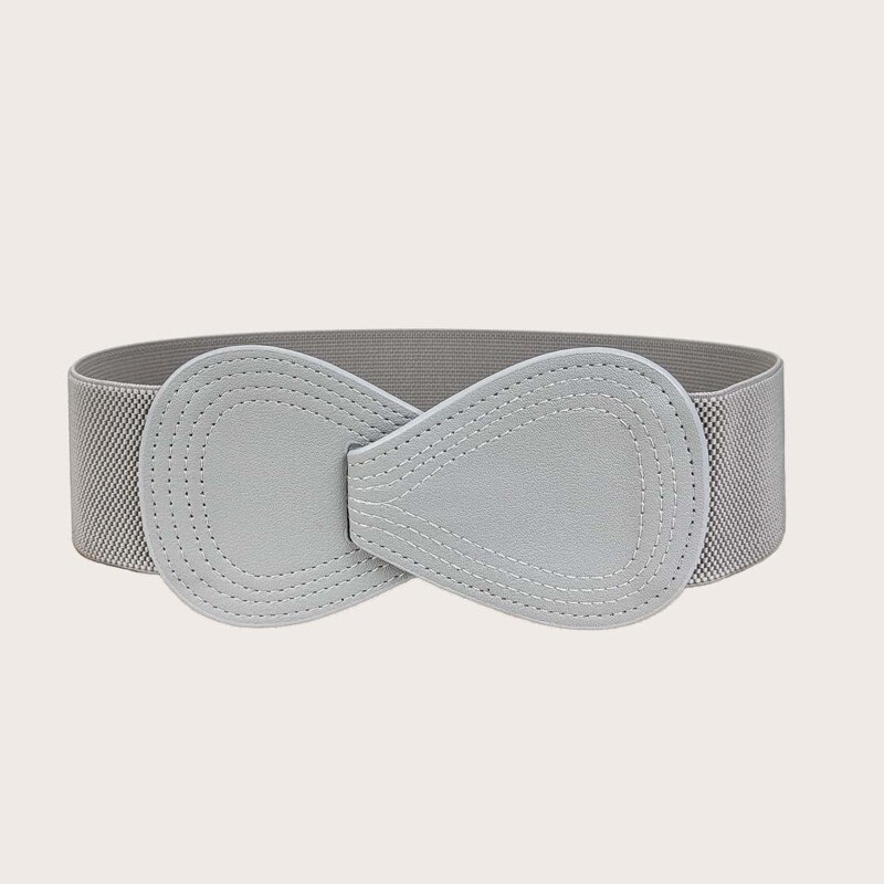 Nové dámske horúce predajné módne jednoduché mašľové PU kožené materiály s elastickým pásom, trendy všestranné sveterové sako, šaty