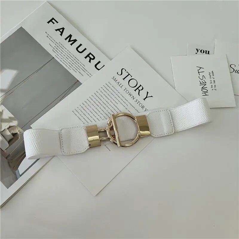 Cele mai noi curele cu lanț de aur pentru femei, centură elastică pentru rochie în talie, centură elastică, lungă, ușoară, ceinture pentru femei, centură neagră Cintos