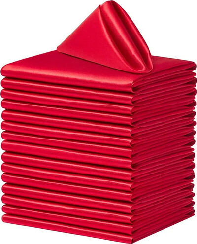 12 ks stolových obrúskov, vreckovka 30*30cm, saténová, na večeru, bistro, udalosť, romantickú svadbu, dekoráciu, umývateľnú, reštauračné potreby, látku