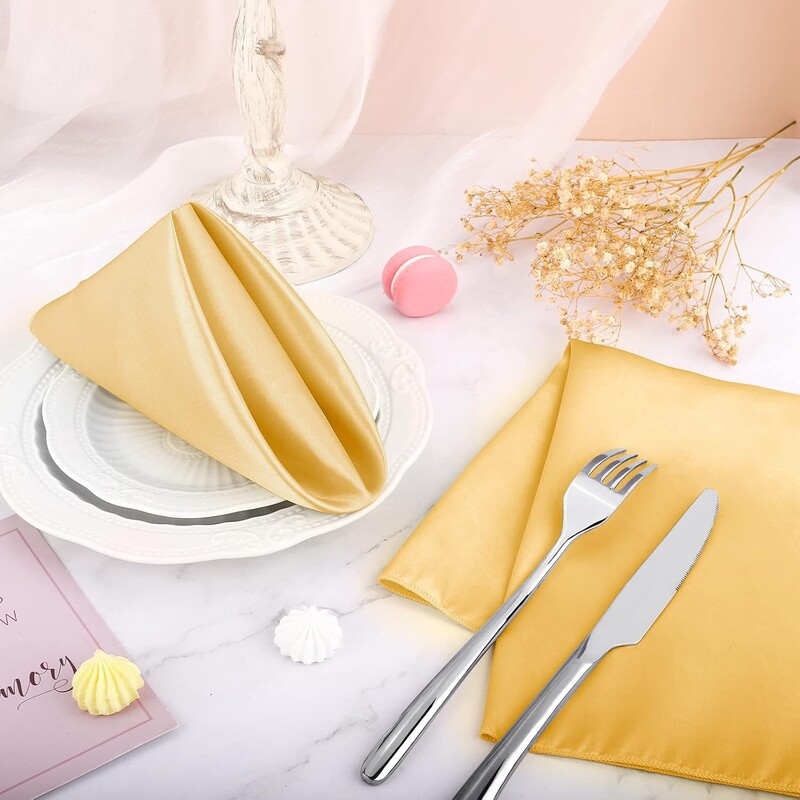 12 ks stolových obrúskov, vreckovka 30*30cm, saténová, na večeru, bistro, udalosť, romantickú svadbu, dekoráciu, umývateľnú, reštauračné potreby, látku