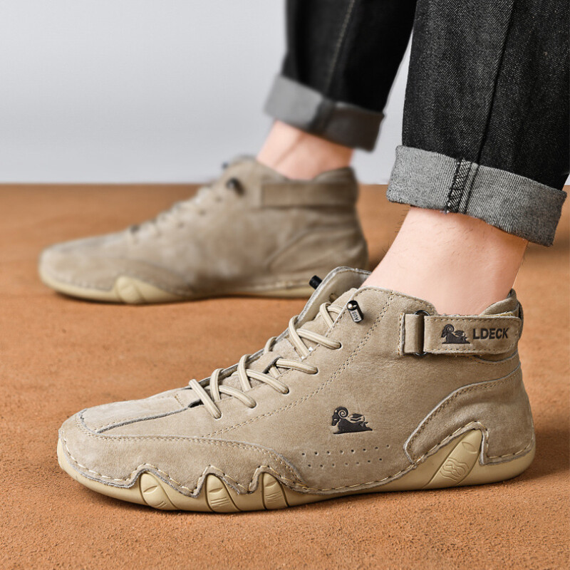 Pantofi casual din piele pentru barbati Pantofi sport pentru mers pe jos Pantofi lucrati manual pentru barbati cu transport gratuit pantofi inalti Masculino