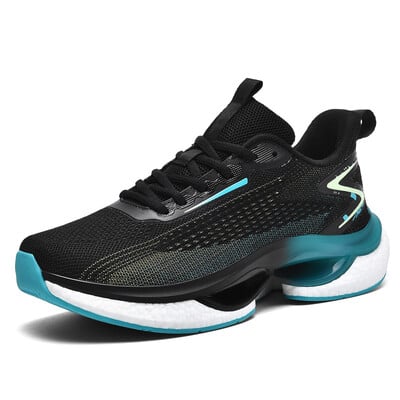 Férfi futócipők hálós kényelmes lapos párnázás edzés kocogó cipők sport tenisz divatos luxus kivitelű férfi cipők