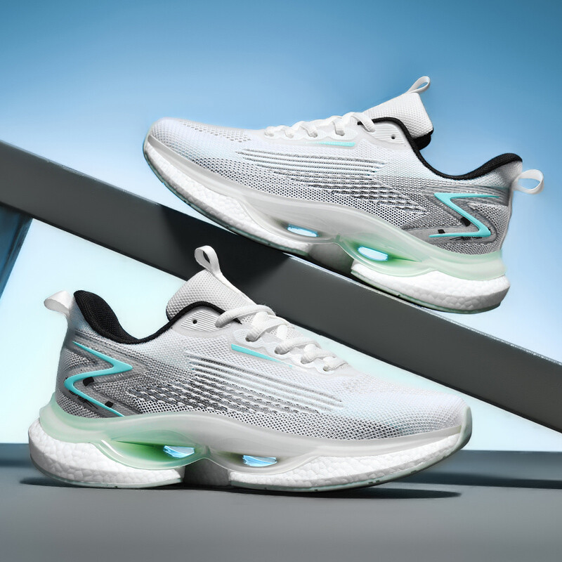 Férfi futócipők hálós kényelmes lapos párnázás edzés kocogó cipők sport tenisz divatos luxus kivitelű férfi cipők