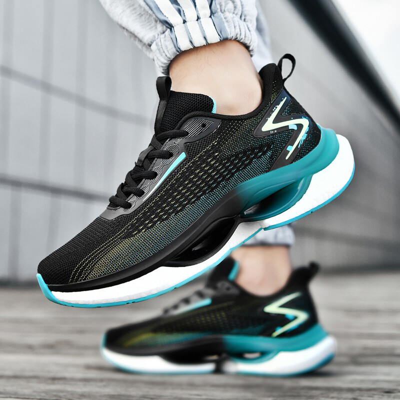 Férfi futócipők hálós kényelmes lapos párnázás edzés kocogó cipők sport tenisz divatos luxus kivitelű férfi cipők