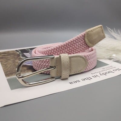 új nem lyukasztó öv női száz passzoló farmer elasztikus rugalmas tűs csat diák lusta ruha öv vászon fonott öv