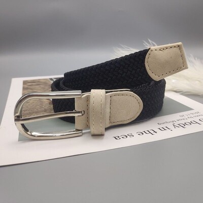 új nem lyukasztó öv női száz passzoló farmer elasztikus rugalmas tűs csat diák lusta ruha öv vászon fonott öv